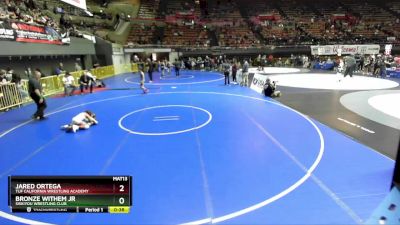 58 lbs Quarterfinal - Bronze Withem Jr, Siskiyou Wrestling Club vs Jared Ortega, TUF California Wrestling Academy