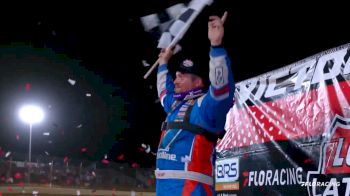 Brandon Sheppard Reacts After Scoring First Lucas Dirt Win Of 2025 At Atomic