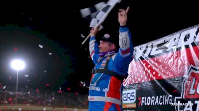 Brandon Sheppard Reacts After Scoring First Lucas Dirt Win Of 2025 At Atomic