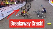 Breakaway Crash In Tour de France 2025 Stage 1 - Benjamin Thomas Gives It His All For Mountain Points
