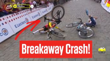 Breakaway Crash In Tour de France '25 Stage 1