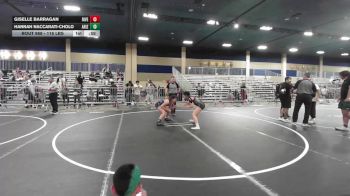 116 lbs 2nd Place - Giselle Barragan, Riverside Rascal vs Hannah Naccarati-Cholo, Arizona Girls Wrestling