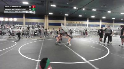 116 lbs 2nd Place - Giselle Barragan, Riverside Rascal vs Hannah Naccarati-Cholo, Arizona Girls Wrestling