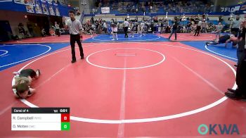 43 lbs Consi Of 4 - Ryker Campbell, Pryor Tigers vs Oliver Moten, Claremore Wrestling Club