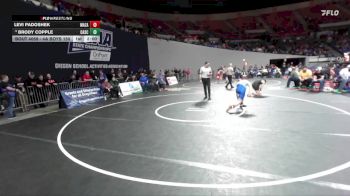 4A Boys 150 lbs Champ. Round 1 - Brody Copple, Cascade Boys vs Levi Padoshek, Mazama Boys