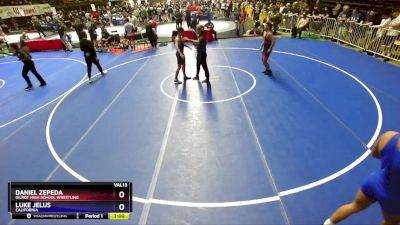 150 lbs Champ. Round 1 - Daniel Zepeda, Gilroy High School Wrestling vs Luke Jelus, California