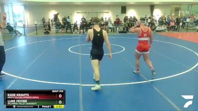 174 lbs Cons. Semi - Kade Kravits, King`s College (Pennsylvania) vs Luke Moore, Delaware Valley University