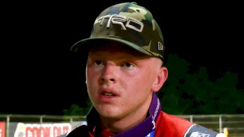 Cannon McIntosh Reacts After Winning USAC Midgets At Sweet Springs