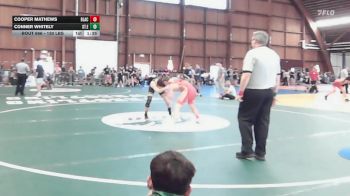 130 lbs 5th Place - Cooper Mathews, Black Fox vs Conner Whitely, St.edwards