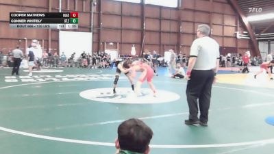 130 lbs 5th Place - Cooper Mathews, Black Fox vs Conner Whitely, St.edwards