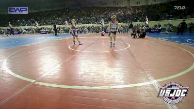 70 lbs Quarterfinal - Jett Hinz, Weatherford Youth Wrestling vs Tucker Moss, Blanchard Wrestling Club