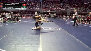 3A-120 lbs Champ. Round 2 - Benjamin Rosen, Iowa City, Liberty vs Kipton Lewis, Waverly-Shell Rock