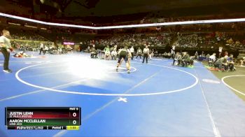 215 Class 1 lbs Quarterfinal - Justin Lehn, St. Pius X (Festus) vs Aaron Mcclellan, Lone Jack