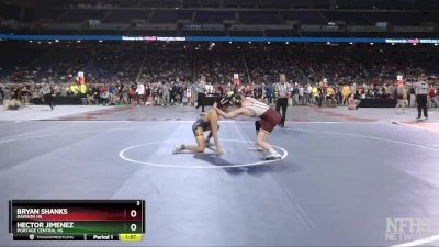 D1-157 lbs Quarterfinal - Hector Jimenez, Portage Central HS vs Bryan Shanks, Davison HS