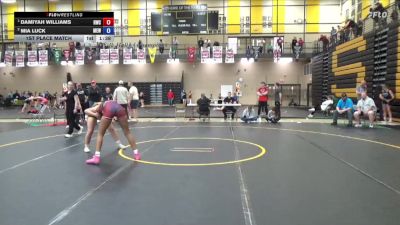 135 lbs 1st Place Match - Damiyah Williams, Riverhawk Wrestling Club vs Mia Luck, Moyer Elite Wrestling