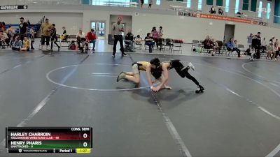 72-76 lbs Cons. Semi - Henry Pharis, Unattached vs Harley Charroin, Tallahassee Wrestling Club