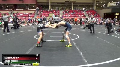 120 lbs Round 3 (6 Team) - Colton Wilson, Greater Heights vs Adler Moore, Victory