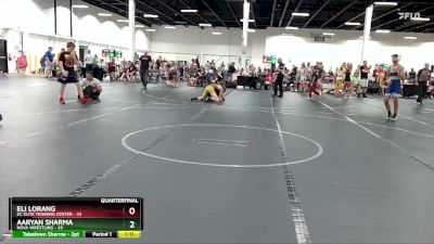 105-110 lbs Quarterfinal - Eli Lorang, KC Elite Training Center vs Aaryan Sharma, NOVA Wrestling