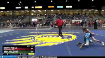 82 lbs Cons. Round 4 - Griffin Thomas, Newberg Mat Club vs Beau Van Cleave, Grant County Wrestling