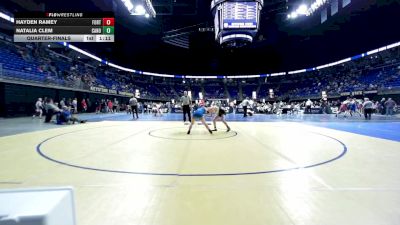 100 lbs Quarterfinal - Natalia Clem, Canon-McMillan vs Hayden Ramey, Fort LeBoeuf