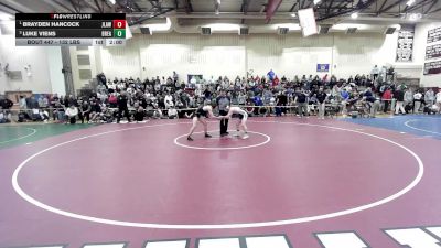 132 lbs Final - Brayden Hancock, Jonathan Law vs Luke Viens, Bristol Eastern