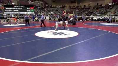 6A 132 lbs 1st Place Match - Jacob Campbell, Har-Ber High School vs Benjamin Marascio, BENTONVILLE HIGH SCHOOL