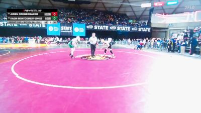 Boys 3A 120 lbs Cons. Round 2 - Aiden Stonebraker, Roosevelt vs Kaidn Montgomery-Jones, Ridgeline