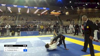 JOSE F ESTRADA GONZALEZ vs EZRA THOMAS PAUL 2022 Pan Jiu Jitsu IBJJF Championship