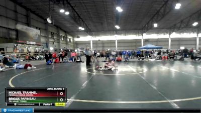 80 lbs Cons. Round 5 - Michael Trammel, Meridian Middle School vs Briggs Papineau, Tri-Valley Titans