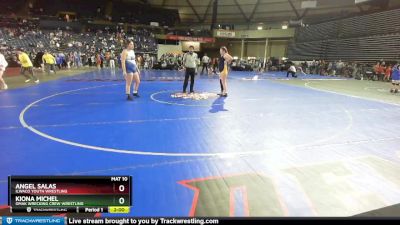 190-206 lbs Round 3 - Angel Salas, Ilwaco Youth Wrestling vs Kiona Michel, Omak Wrecking Crew Wrestling