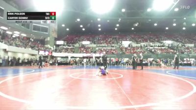 50 lbs Quarterfinal - Erik Polson, Thermopolis Wrestling Club vs Carter Gomez, Top Of The Rock