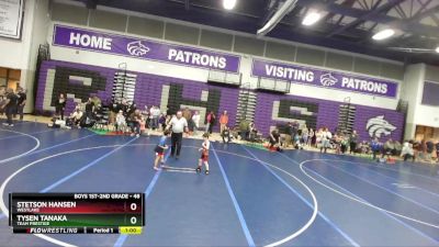 48 lbs Quarterfinal - Tysen Tanaka, Team Prestige vs Stetson Hansen, Westlake