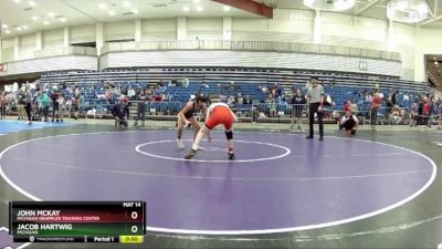 97 lbs Cons. Round 3 - Jacob Hartwig, Michigan vs John McKay, Michigan Grappler Training Center