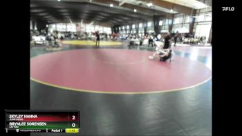 120 lbs Quarterfinal - Brynlee Sorensen, Layton vs Skyley Hanna, Juan Diego