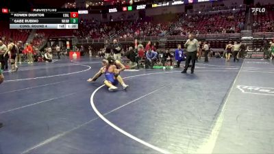 3A-175 lbs Cons. Round 4 - Gabe Rubino, Waukee Northwest vs Kowen Dighton, Council Bluffs Abraham Lincoln