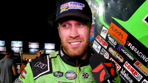 Carson Macedo Reacts After Beating Kubota High Limit At Lernerville