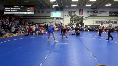 215 lbs Cons. Round 2 - Gabe Winter, Waukee Northwest vs Giorgi Natchkebia, Centerville