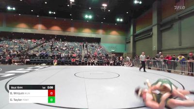 190 lbs Consi Of 16 #1 - Benjamin Winjum, West Linn vs Gabe Taylor, Poway