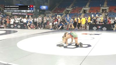 110 lbs Cons. Sub-rd Of 32 - Kylie Kinserdahl, Wisconsin vs Claire Gobrecht, Pennsylvania