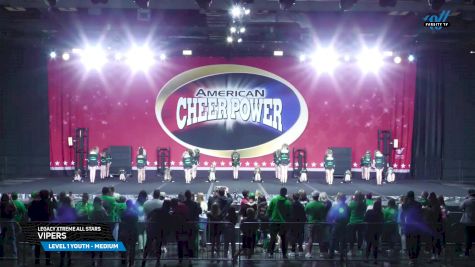 Legacy Xtreme All Stars - VIPERS [2025 L1 Youth - Medium Day 1] 2025 Cheer Power Grand Nationals