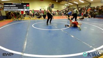 55 lbs Quarterfinal - Lowen Johnson, Lincoln Christian vs Bradley Shadwick, Berryhill Wrestling Club