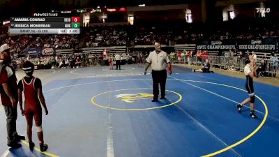 G 100 lbs Champ. Round 1 - Amaria Conrad, Destrehan Girls vs Jessica Monereau, Airline Girls