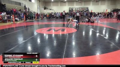 55 lbs Champ. Round 1 - Dominic Studanski, Levici Wrestling Academy vs Spencer Poncelet, Zumbrota-Mazeppa