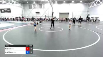 51 lbs Semifinal - Mia Emili, WOW North vs Alaina Williams, Midwest Black Mambas Team 1