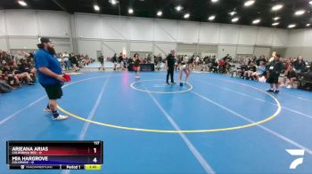 117 lbs Placement Matches (8 Team) - Arieana Arias, California Red vs Mia Hargrove, Colorado