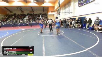 285 B Quarterfinal - Cheyenne Jake, Hopi vs Cruz Martinez, San Pasqual Valley Hs