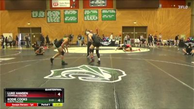 165 lbs Quarterfinal - Luke Hansen, Moorpark College vs Kodie Cooks, Cuesta College