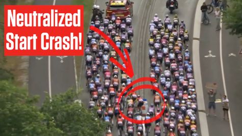 Road Furniture Causes Neutralized Start Crash In Tour de France Femmes 2025 Stage 1