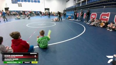 97 lbs Semifinal - Dyson Eixenberger, Touch Of Gold WC vs Hudson Baker, Rawtown Elite