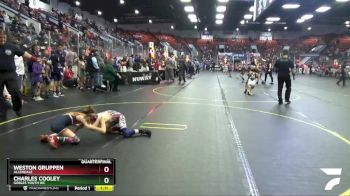 57 lbs Quarterfinal - Charles Cooley, Gobles Youth WC vs Weston Gruppen, Allendale